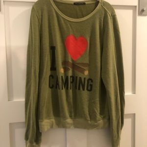WILDFOX “I Love Camping” Sweatshirt - Medium